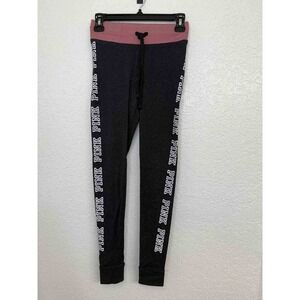 Vintage PINK Victoria's Secret‎ Yoga XS Leggings Gray Pink Logo Activewear